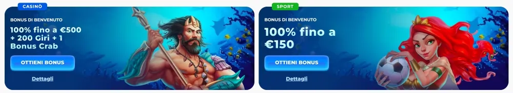 Bonus di Benvenuto Posido Casino