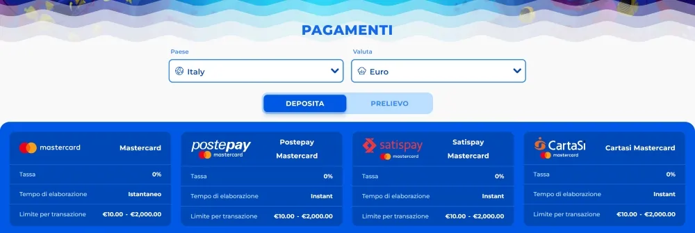 Metodi di Deposito Posido Casino